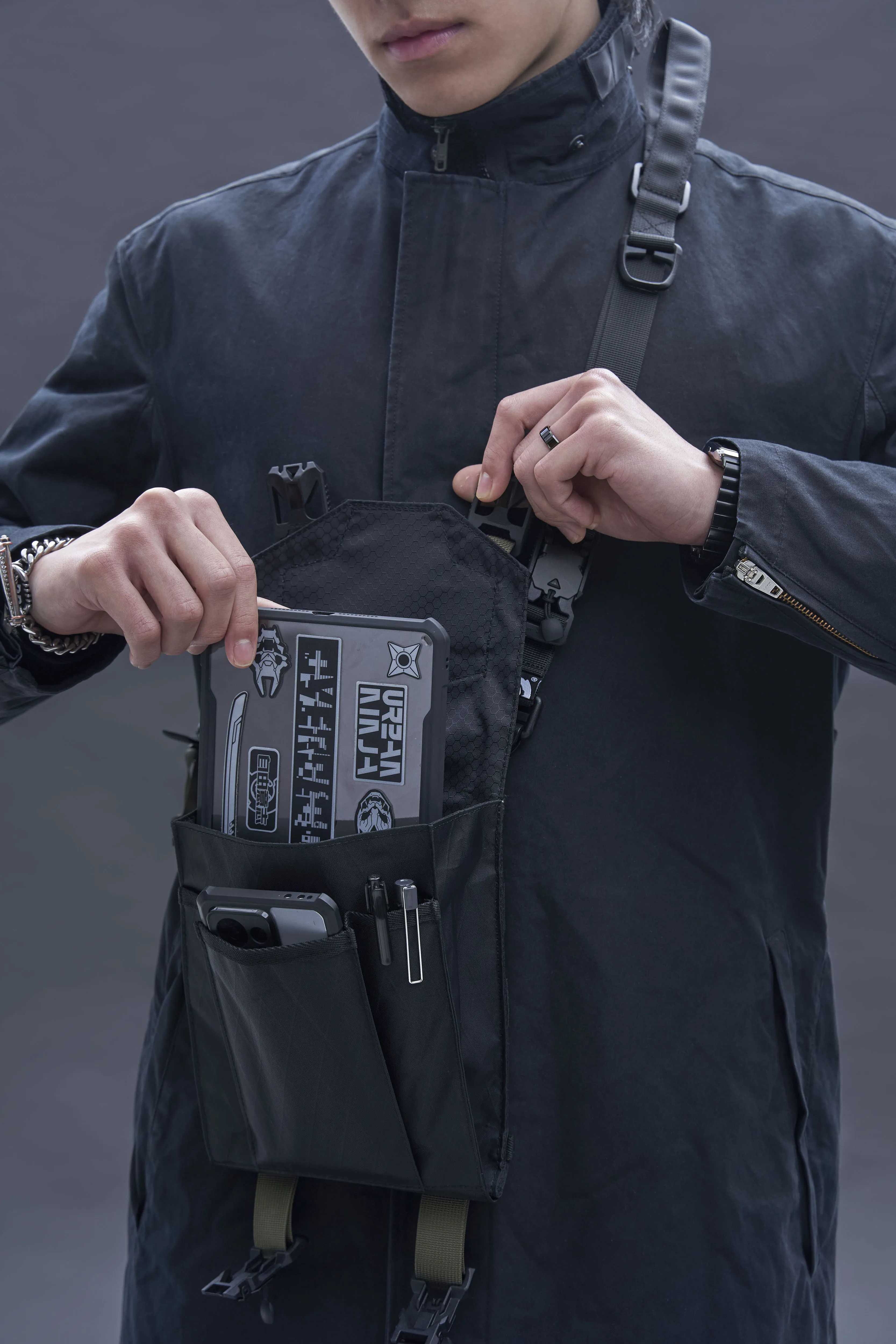 Tuning klajoti M-10 Pečių maišą edc vežėjas magnetinių sagčių molle xpac medžiagos techwear priedai Nuotrauka 2