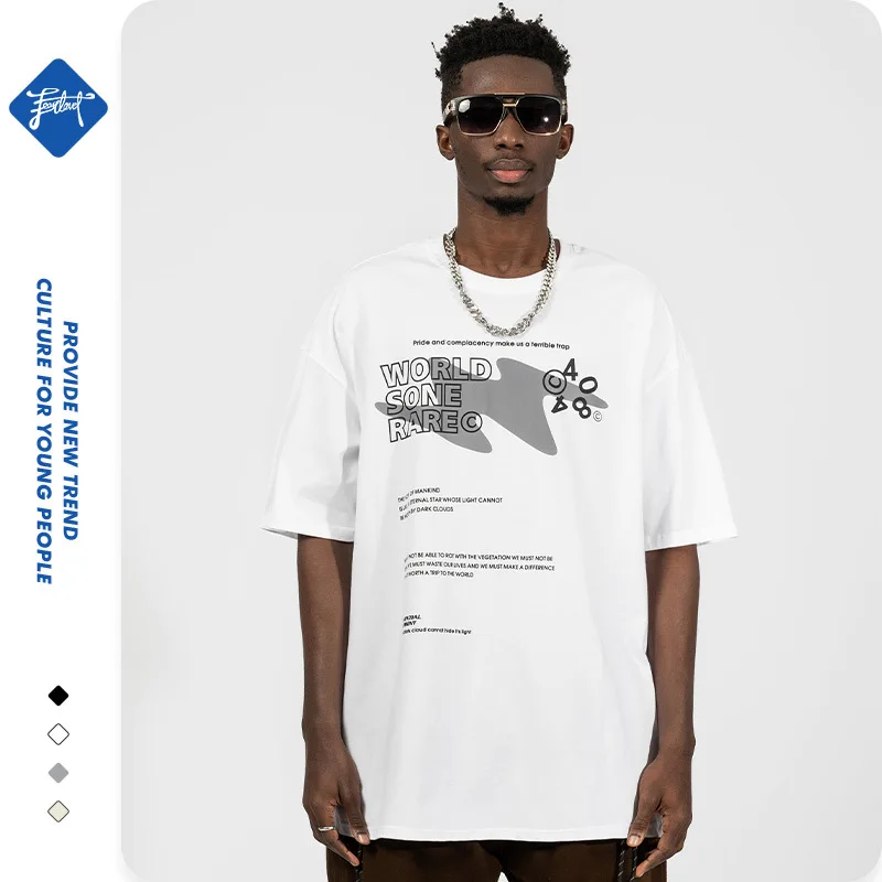 Vyriški Prarasti trumparankoviai marškinėliai Medvilnės Gatvės Hip-hop ' o T-shirt Nuotrauka 1
