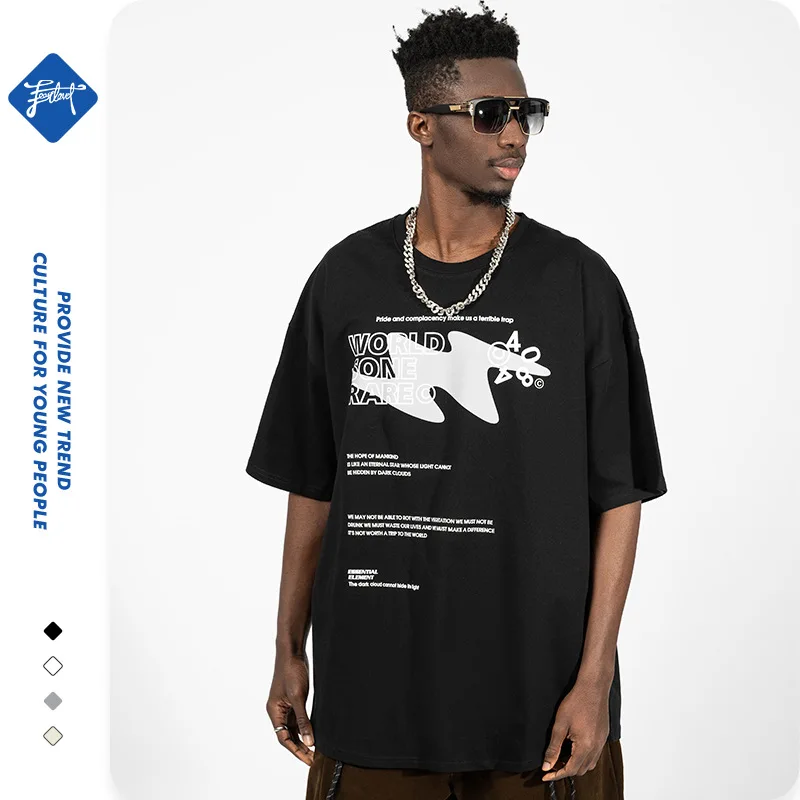 Vyriški Prarasti trumparankoviai marškinėliai Medvilnės Gatvės Hip-hop ' o T-shirt Nuotrauka 2