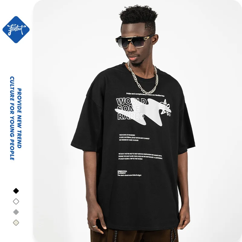 Vyriški Prarasti trumparankoviai marškinėliai Medvilnės Gatvės Hip-hop ' o T-shirt Nuotrauka 4