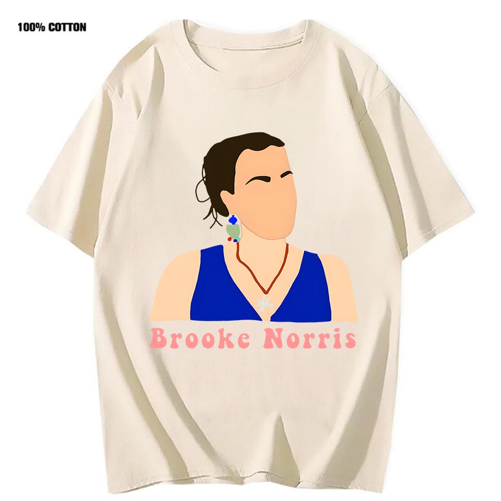 Brooke Norris T-Shirt Grafikos T Marškinėliai Vyrams Vasaros trumpomis Rankovėmis Viršūnes 100%medvilnės Y2k Drabužiai Moterims, Drabužiai, Negabaritinių Tees Nuotrauka 1