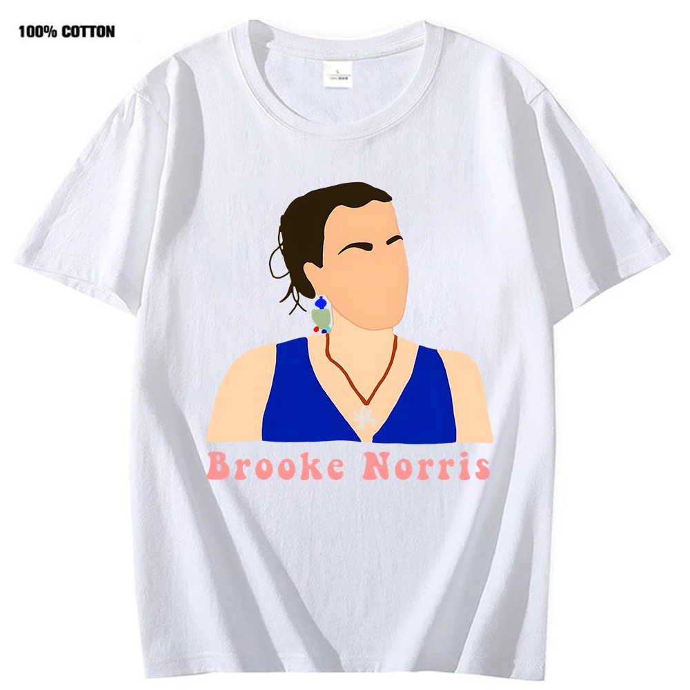 Brooke Norris T-Shirt Grafikos T Marškinėliai Vyrams Vasaros trumpomis Rankovėmis Viršūnes 100%medvilnės Y2k Drabužiai Moterims, Drabužiai, Negabaritinių Tees Nuotrauka 4