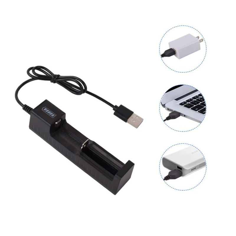 USB Įkrovimo Adapteris su Indikatorius, Įkroviklis 18650 Li-ion Baterijos Nuotrauka 4