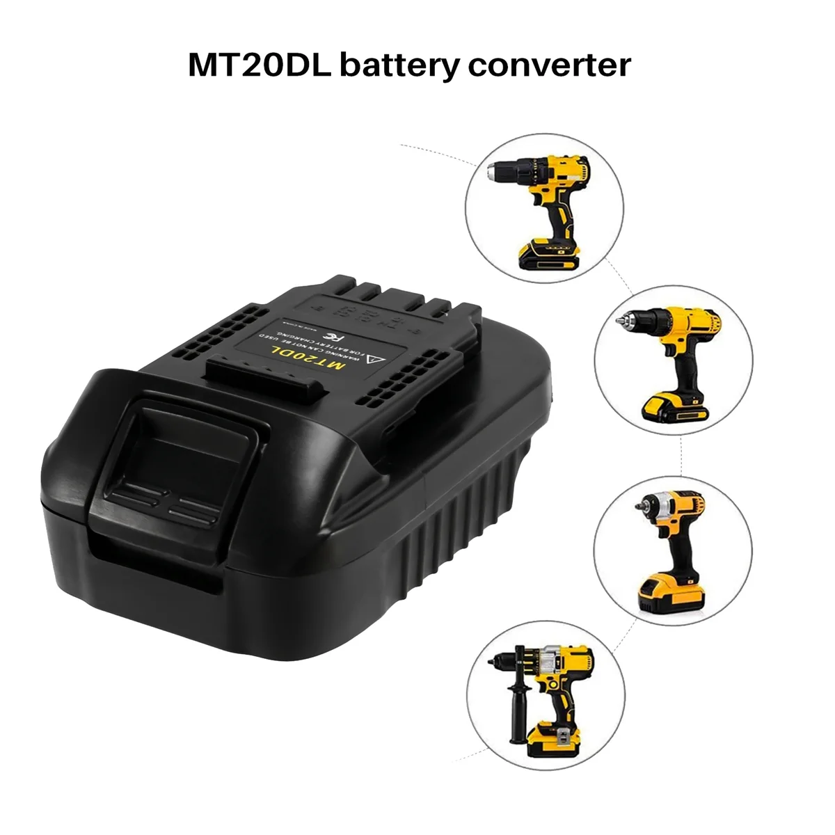 MT20Dl Baterija, Adapteris, skirtas Makita 18V Bl1860 Bl1830 Bl1815 Li-Ion Baterija Dewalt 18V 20V Dcb200 Li-Ion Baterija Nuotrauka 4
