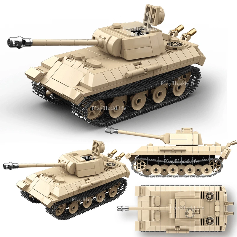 WW2 Karinių modelių Serija II Pasaulinio Karo vokiečių Pantera vidutinį Tanką Kolekcijos modelių Kūrimo Blokai, Plytos, Žaislai, Dovanos Nuotrauka 1