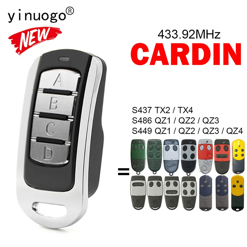 Už CARDIN S449 S486 QZ1 QZ2 QZ3 QZ4 S437 TX2 TX4 Garažo Durų Atidarytuvas Nuotolinio Valdymo 433.92 MHz CARDIN Nuotolinio Valdymo 4 Kanalų Nuotrauka 0