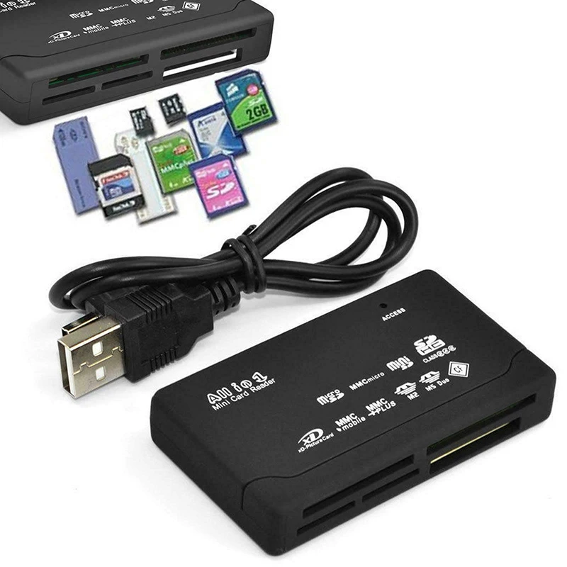 Viskas Viename Kortelių Skaitytuvą, USB 2.0 Kortelių Skaitytuvas, USB Išorinis Adapteris TF Mini Micro M2 MMC XD CF, MS, USB Multi Card Reader Karšto Pardavimo Nuotrauka 5