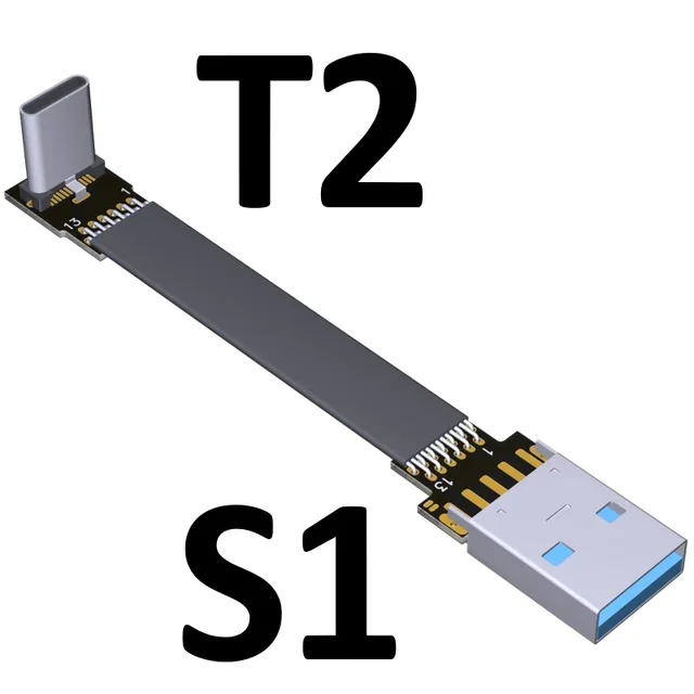 USB 3.0 Type-A Male su USB3.1 Tipas-C, Vyrų Aukštyn/Žemyn Kampu USB Duomenų Sinchronizavimo Kabelis C Tipo Laido Jungties Adapteris Kabelio FPC FPV Butas Nuotrauka 0