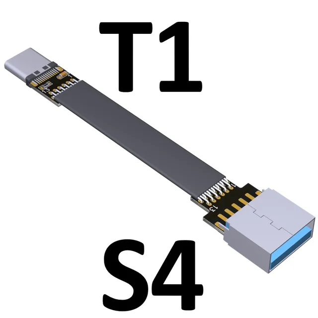USB 3.0 Type-A Male su USB3.1 Tipas-C, Vyrų Aukštyn/Žemyn Kampu USB Duomenų Sinchronizavimo Kabelis C Tipo Laido Jungties Adapteris Kabelio FPC FPV Butas Nuotrauka 5